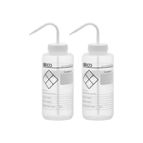 2PK Performance Plastic Wash Bottle, Blank Label, 1000 ml