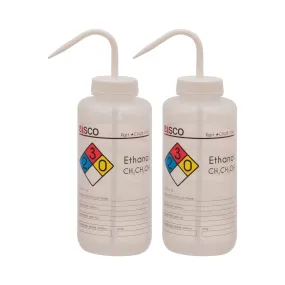 2PK Performance Plastic Wash Bottle, Ethanol, 1000 ml - Labeled (4 Color)