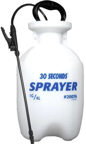 30 Seconds 30SS Tank Sprayer, 1 gal, Spray Bottle, White :EA: QUANTITY: 1