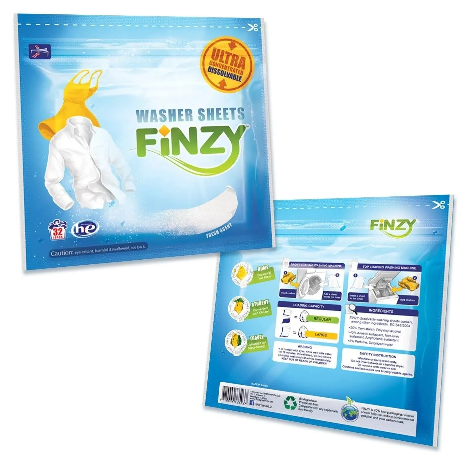 32-Count Fresh Scent Washer Sheets
