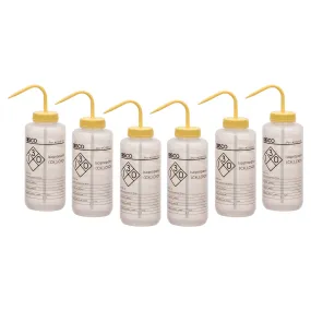 6PK Performance Plastic Wash Bottle, Isopropanol, 1000 ml - Labeled (1 Color)