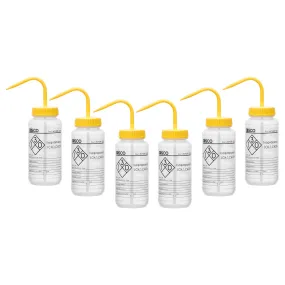 6PK Performance Plastic Wash Bottle, Isopropanol, 500 ml - Labeled (1 Color)