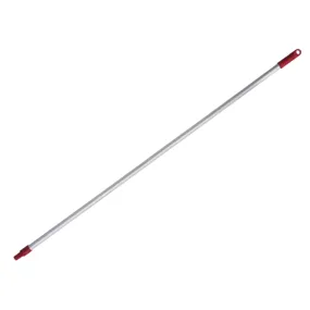 Aluminium Handle, Red, 25x1500mm