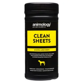 Animology Dry Shampoo Dog Cleaning Wipes 80 Pack x 6