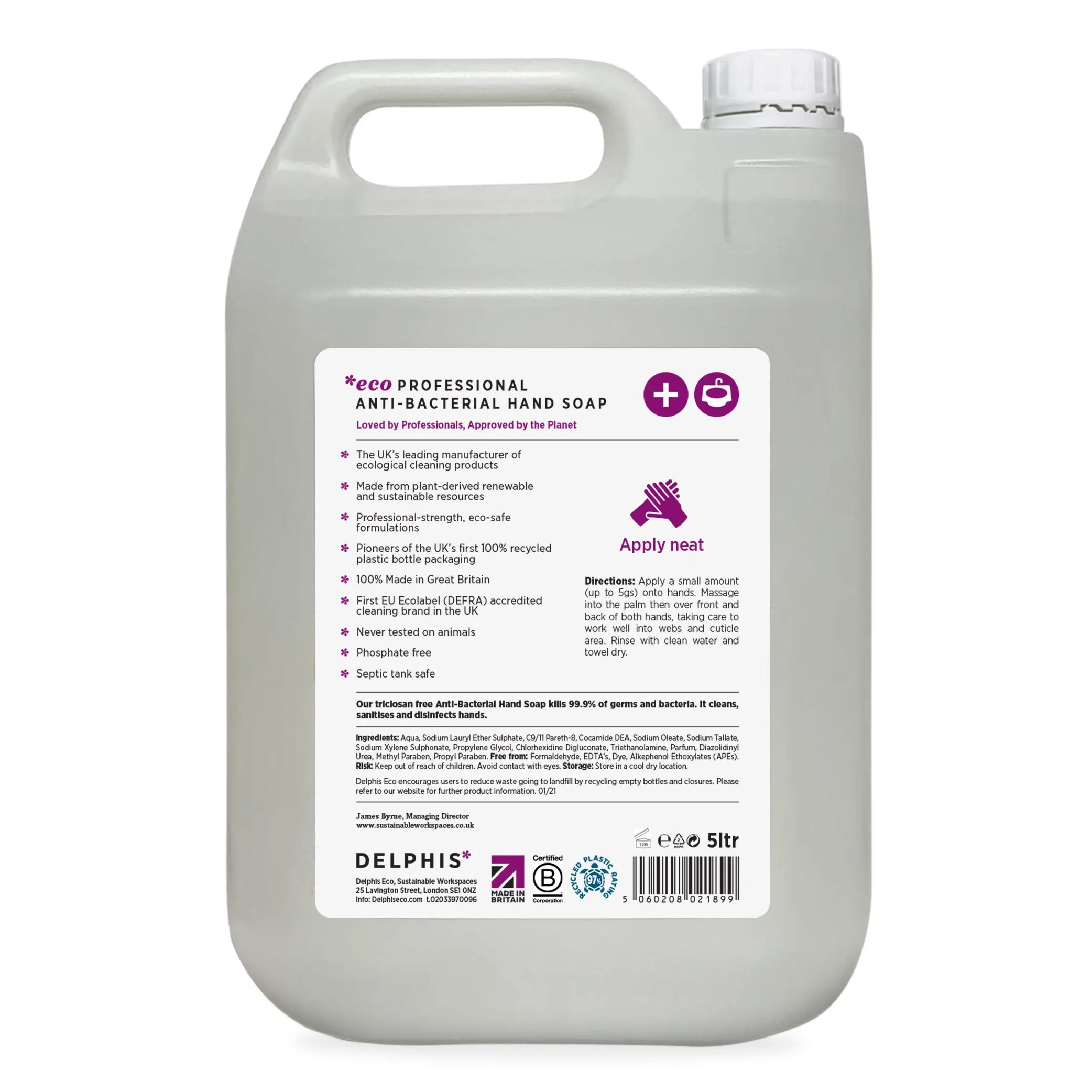 Anti-Bacterial Hand Soap Wash 5ltr