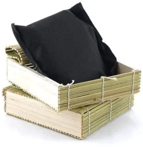 Bamboo Charcoal Odor Absorber Bag in Decorative 6" x 6" x 1.75" Box