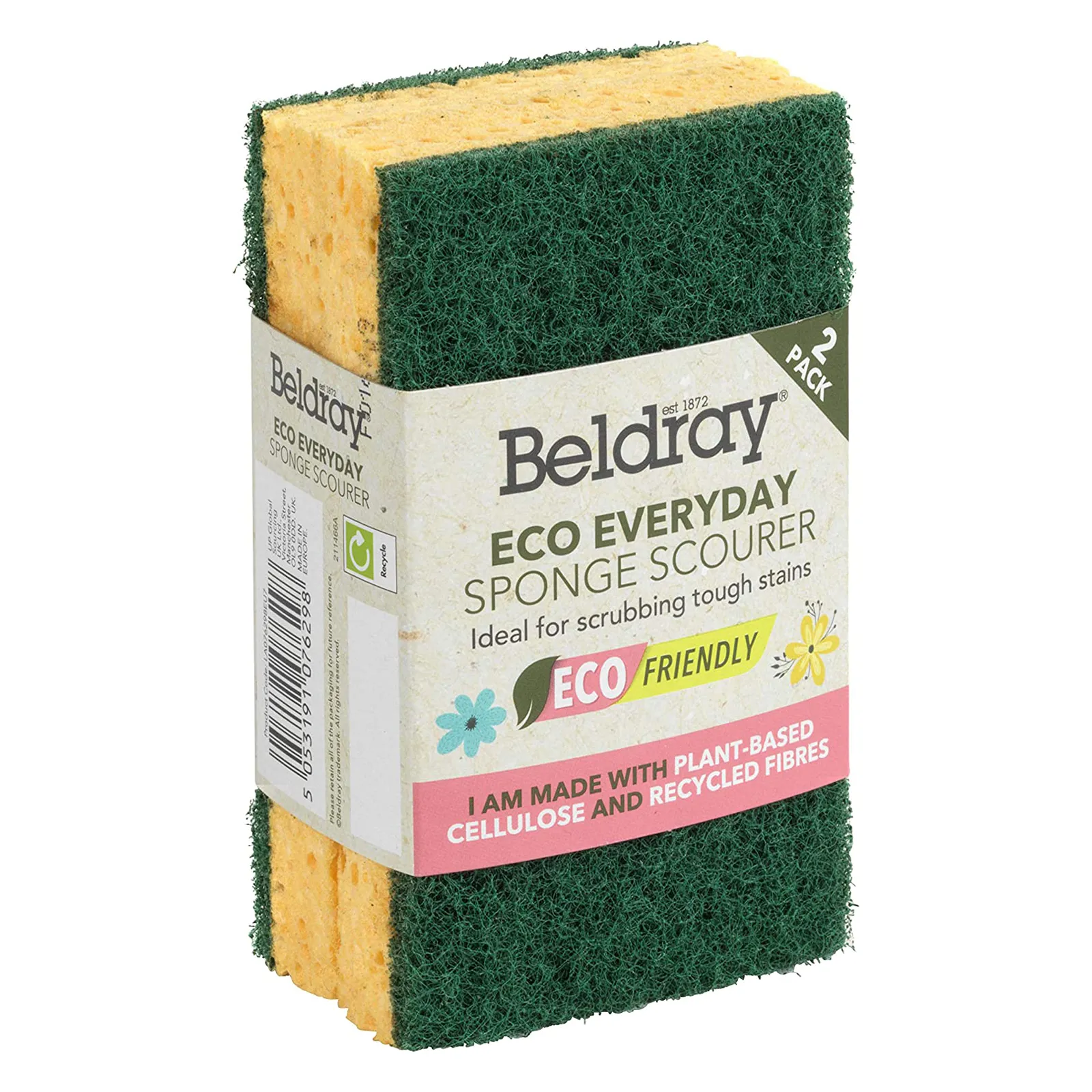 Beldray Eco Everyday Sponge Scourer 2pk