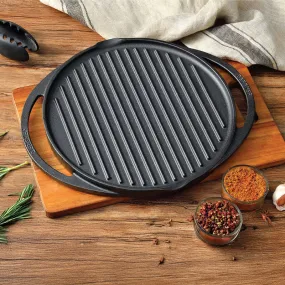 Bergner Elements Pre-Seasoned Cast Iron Grill Pan (Olive Green) - 30 CM