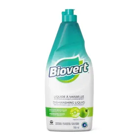 Biovert - Dishwashing Liquid Green Apple, 23.7 Floz (Pack of 12)