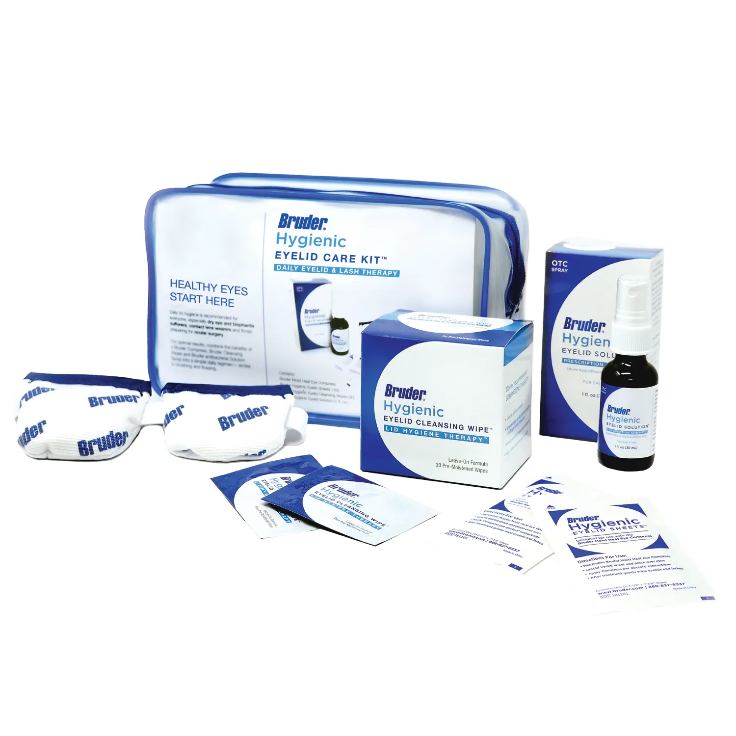 BRUDER Hygienic Eyelid Care Kit - Daily Lid & Lash Therapy (Case of 10)