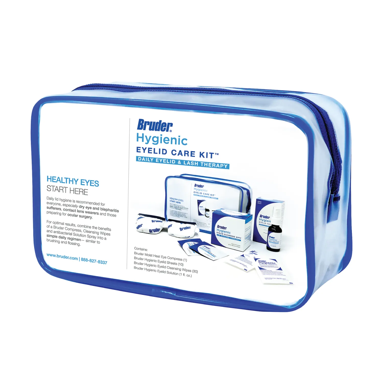 BRUDER Hygienic Eyelid Care Kit - Daily Lid & Lash Therapy (Case of 10)