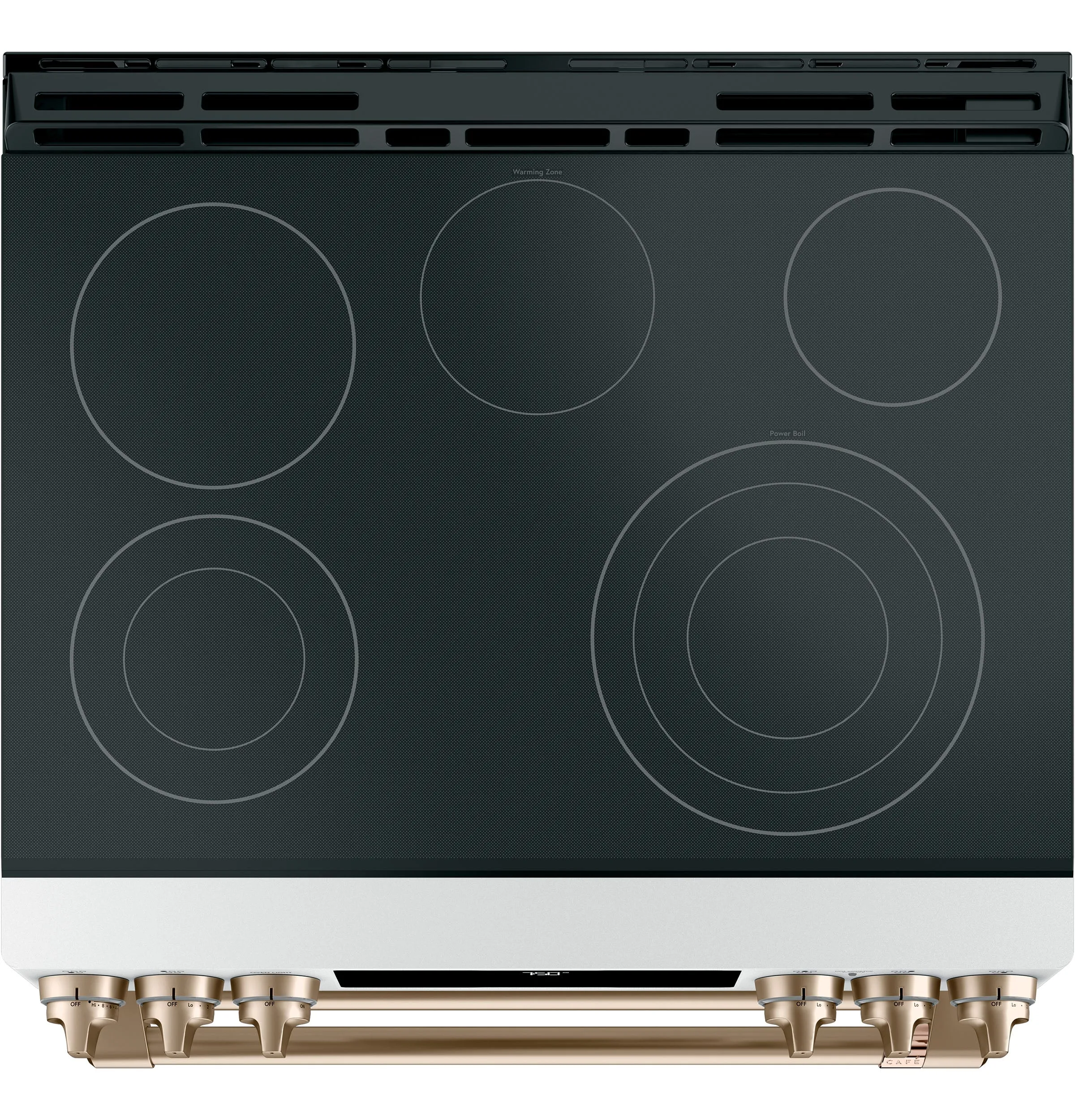 Café™ Matte White 30" Slide-In Front Control Radiant and Convection Double Oven Range (6.7 Cu.Ft) - CCES750P4MW2