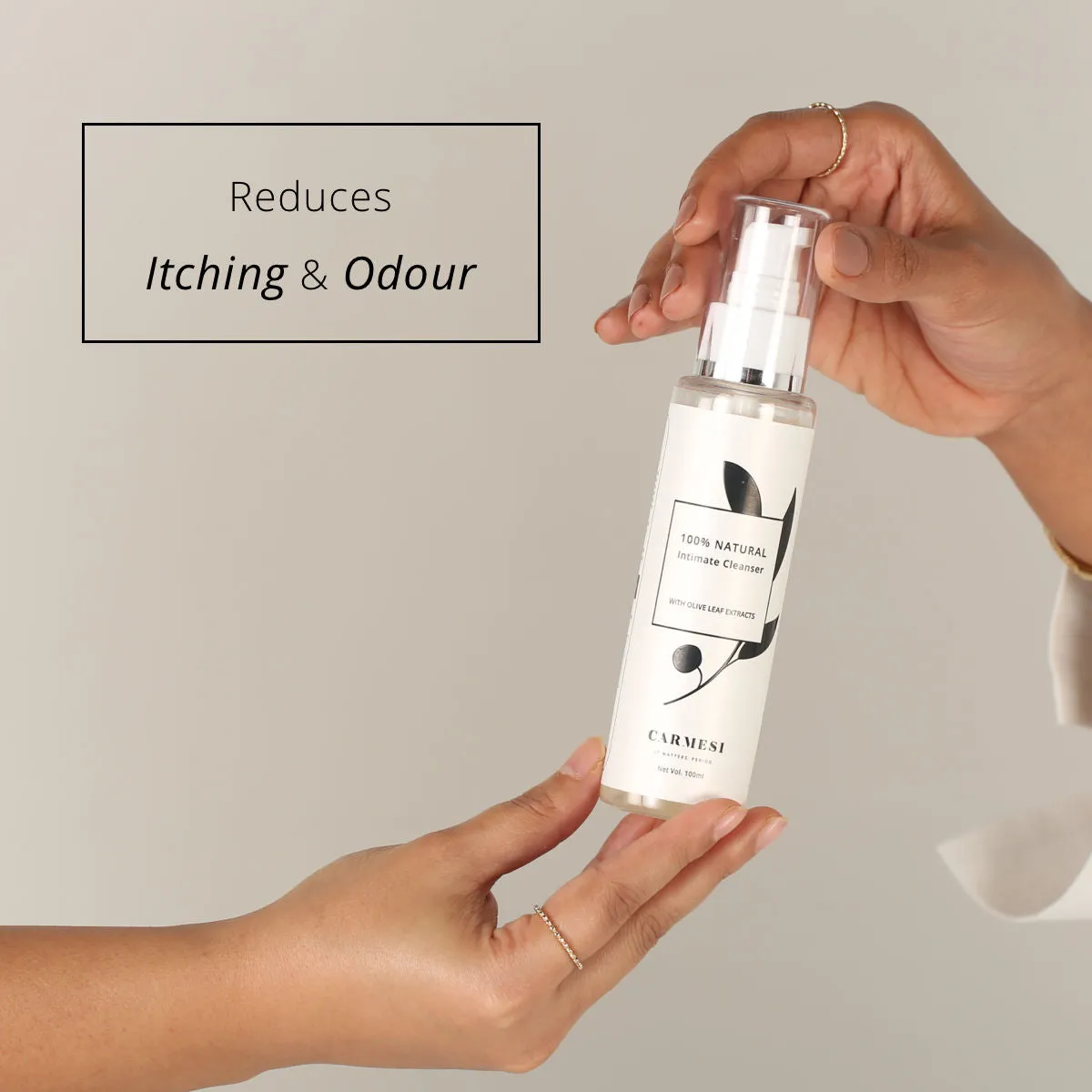 CARMESI 100% Natural Anti-Bacterial Intimate Cleanser for Women with Olive Leaf Extracts (100 ml)