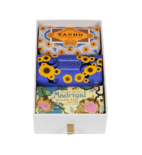 Claus Porto GIFT BOX DECO - 3 X 5,3 OZ.BANHO | ILYRIA | MADRIGAL