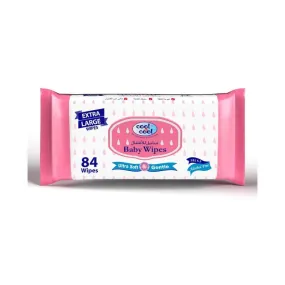 Cool & Cool Baby Wipes Extra Large - Pink - 84 Pieces