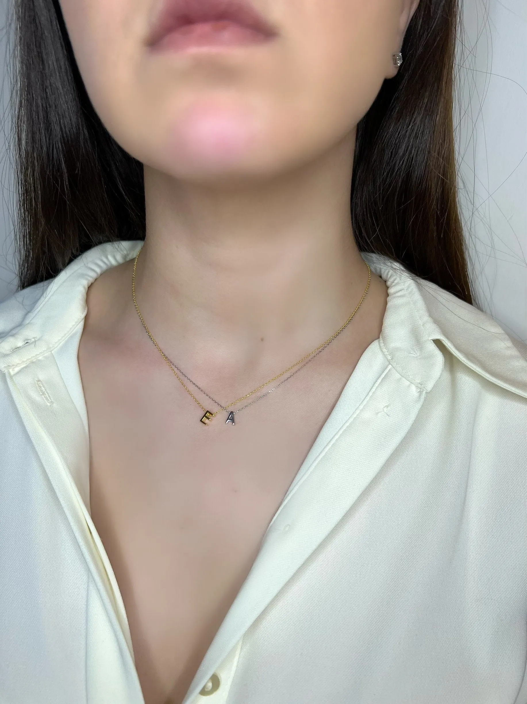 Dainty initial Necklace Choker in Silver | Letter Necklace | Gold letter Necklace | best friend gift | Personalised initial Necklace Gift |