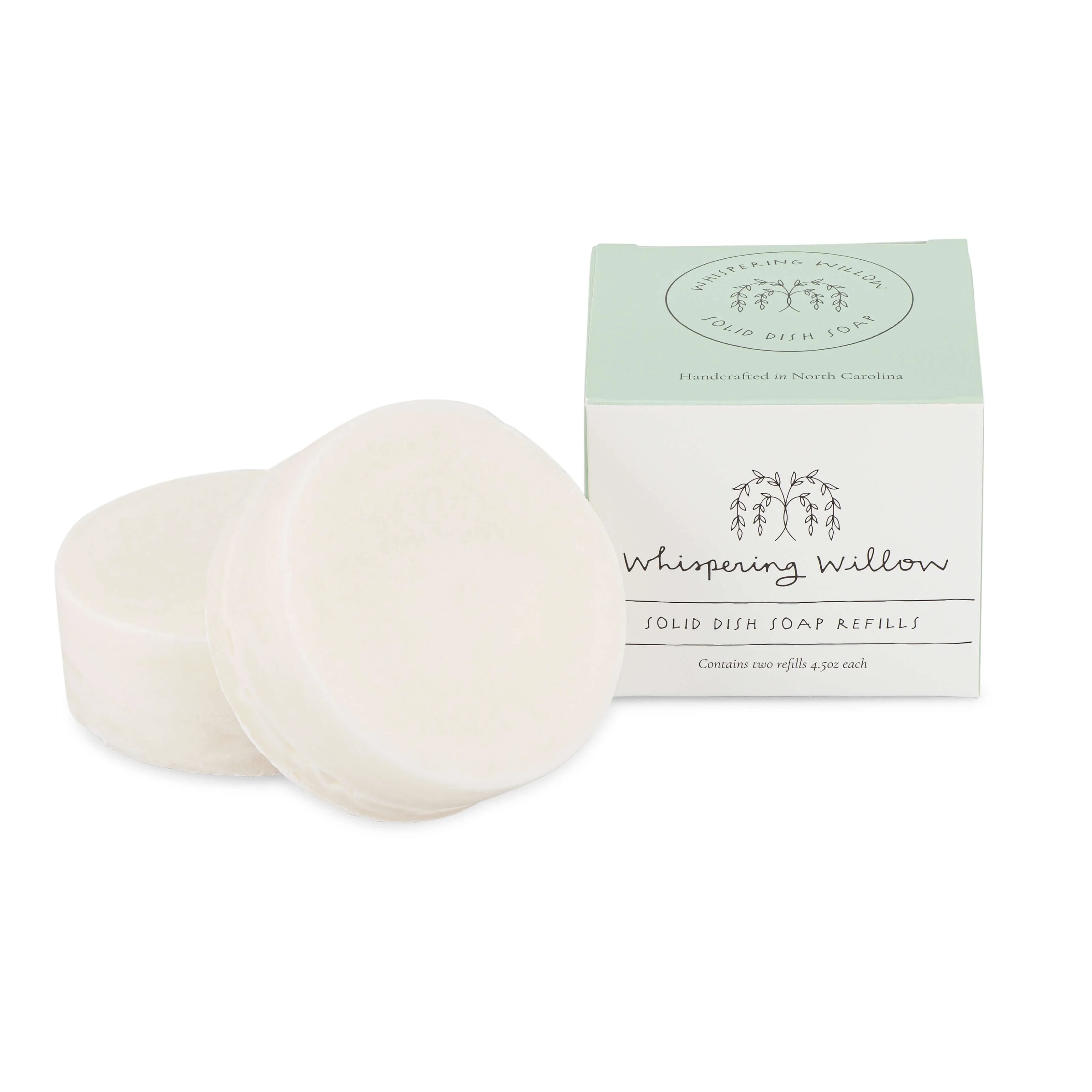Ditch the Bottle, Shine Dishes! Whispering Willow's Natural, Long-Lasting Solid Dish Soap Refills (2 pack - Lavender)