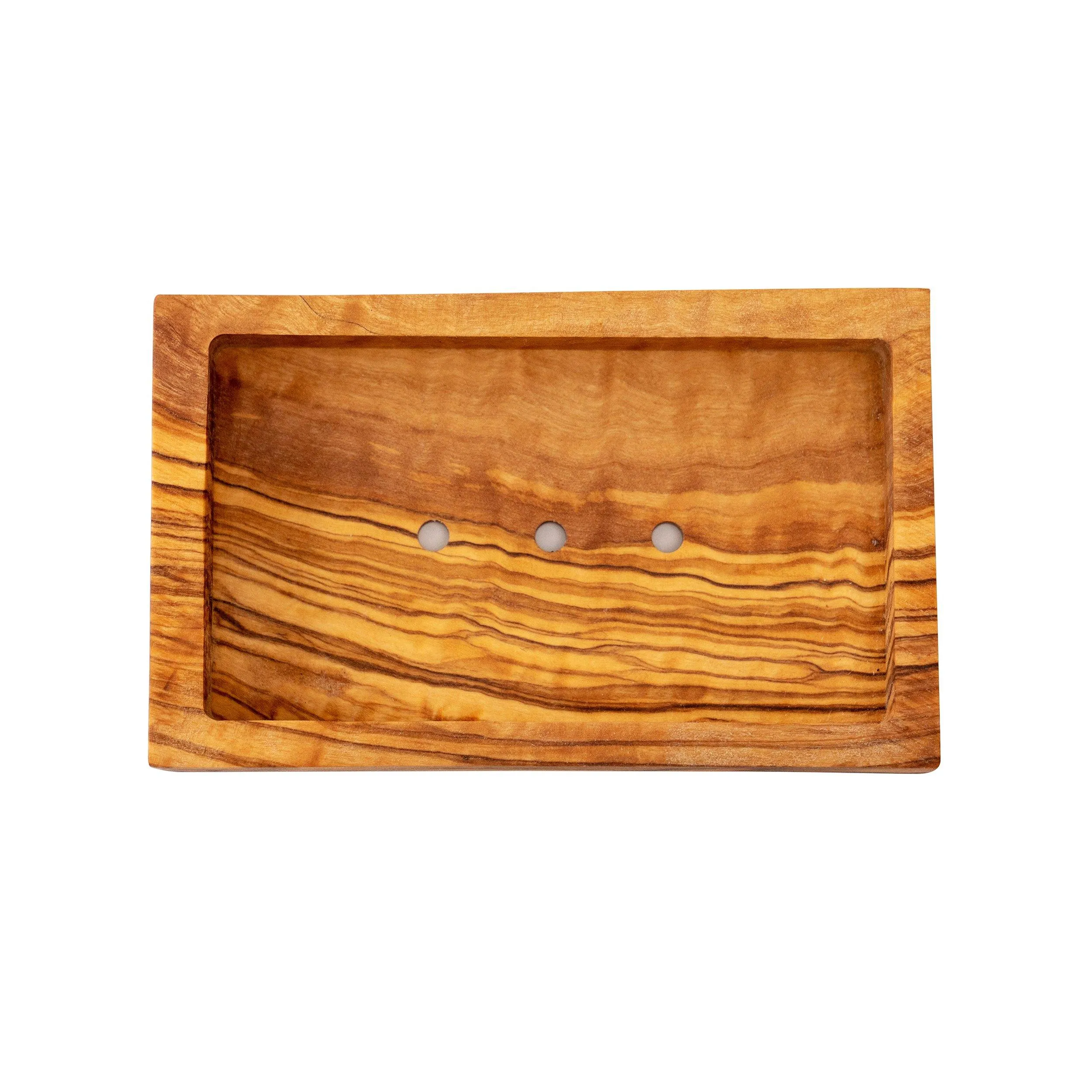 Eco Bath Soap Dish - Olive Wood Rectangle