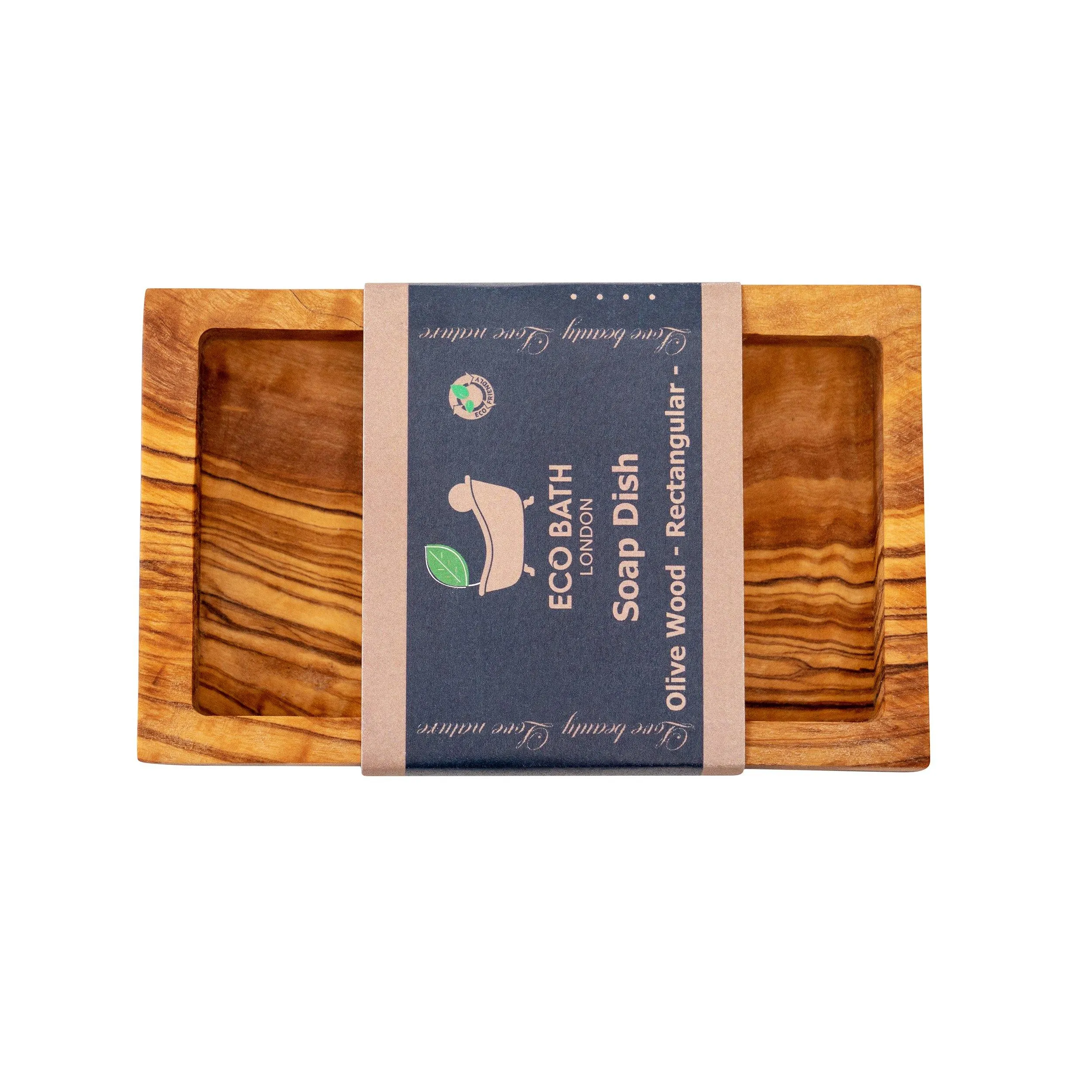 Eco Bath Soap Dish - Olive Wood Rectangle