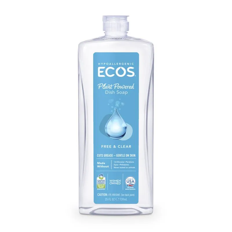ECOS Free & Clear Scent Liquid Dish Soap 25 oz 1 pk