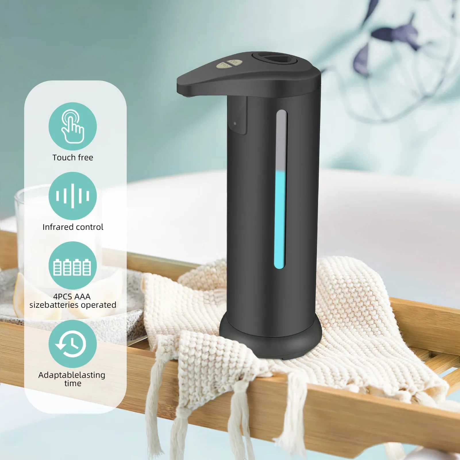 Electric Induction Soap Dispenser: Large Capacity Stainless Steel Container for Toilets