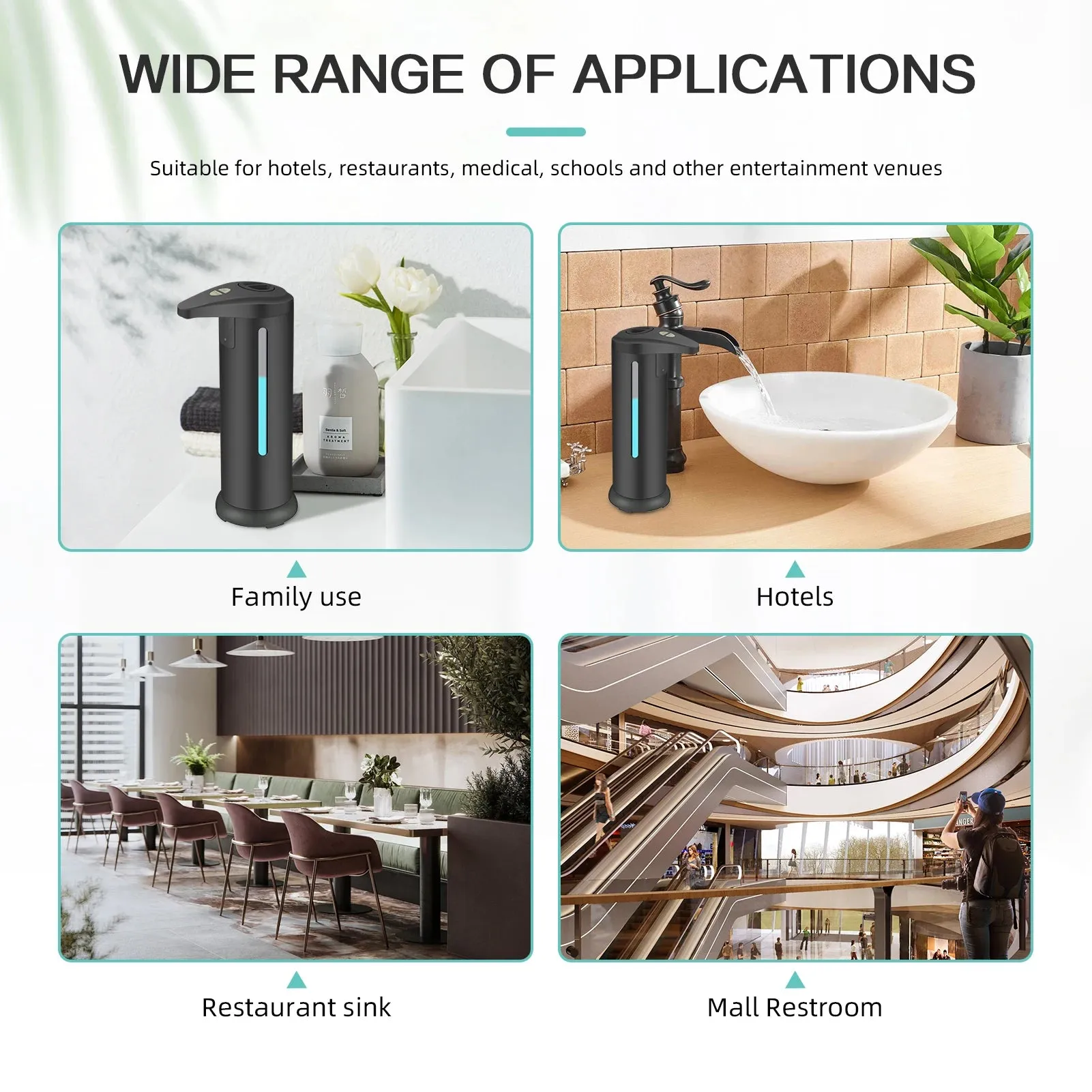 Electric Induction Soap Dispenser: Large Capacity Stainless Steel Container for Toilets