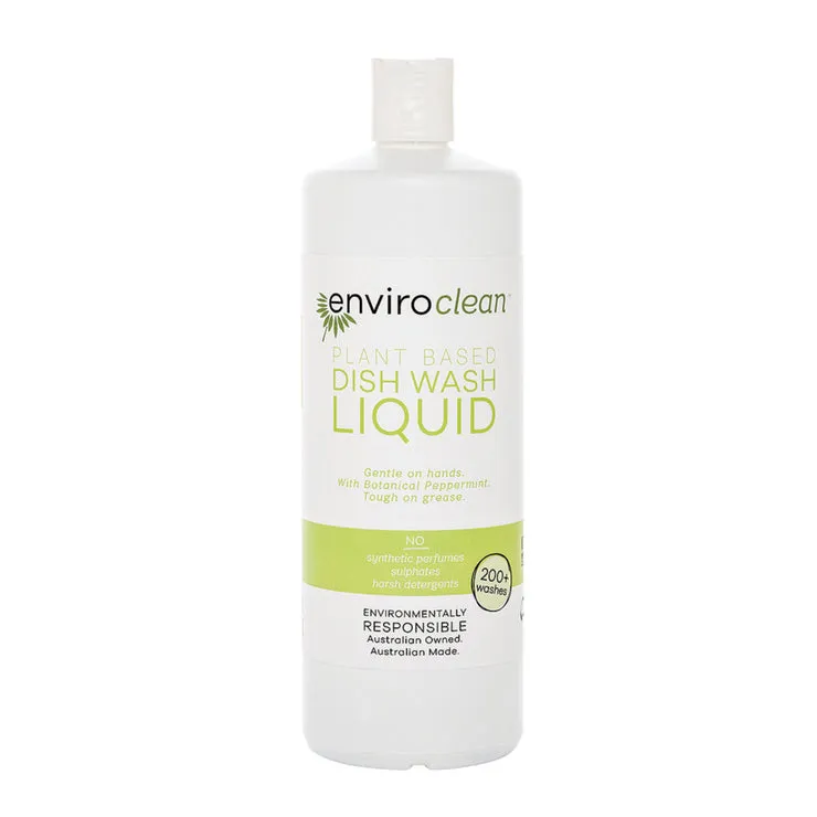 ENVIROCLEAN Plant Based Botanical Peppermint Dish Wash Liquid 1L