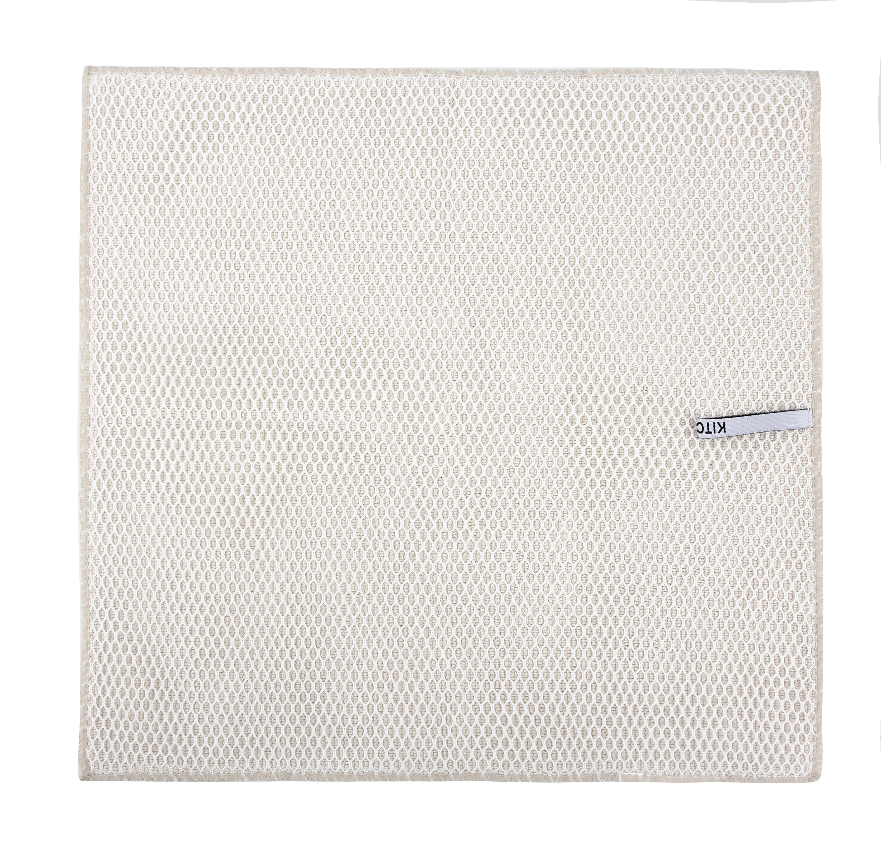 Extra Strength Dish Cloths with Mesh Scrub, 3 Pack, Khaki