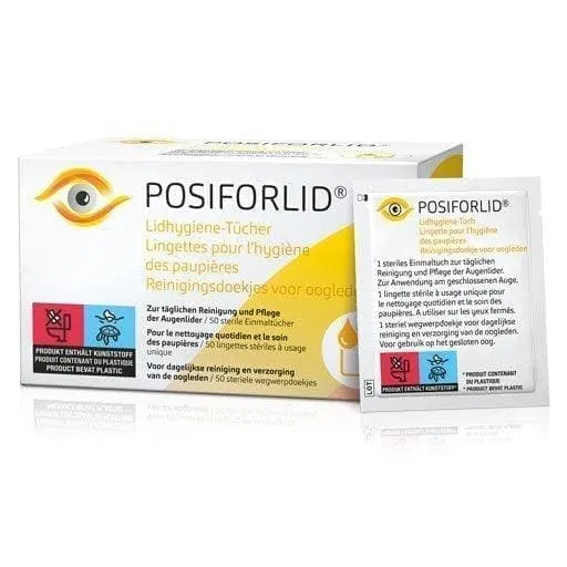 Eyelid hygiene wipes for blepharitis POSIFORLID
