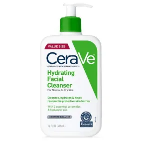 Facial Cleanser CeraVe® Hydrating Lotion 16 oz. Pump Bottle Unscented - Loreal USA  Mfr# 60600053767