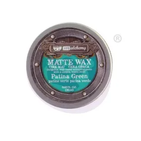 Finnabair Art Alchemy Matte Wax .68 Fluid Ounce - Patina Green