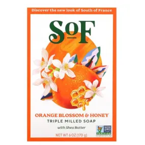 French Milled Oval Soap Orange Blossom Honey 6 oz By South Of France Soaps
