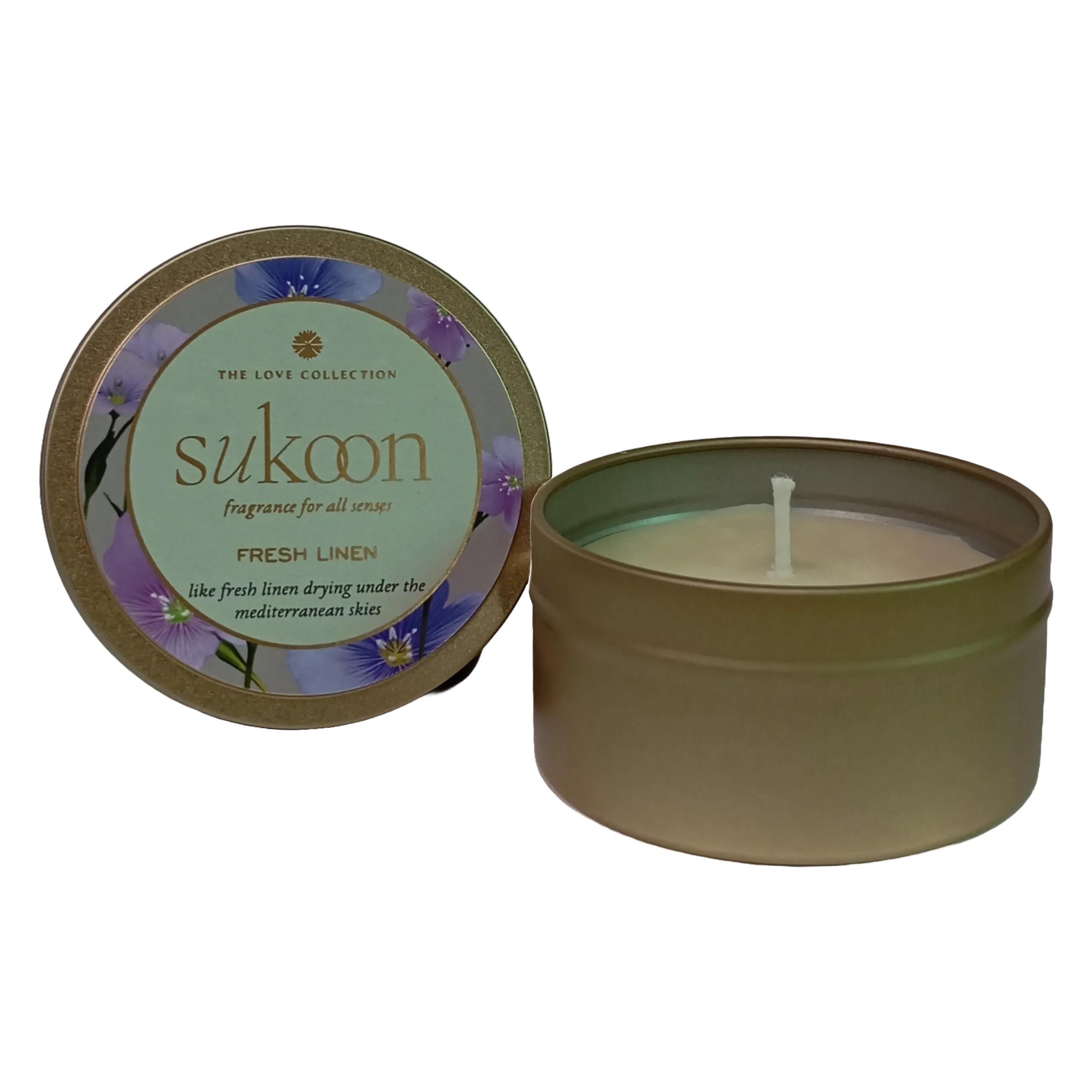 Fresh Linen Scented Candle | Fresh Mediterranean Sea Fragrance 80gm