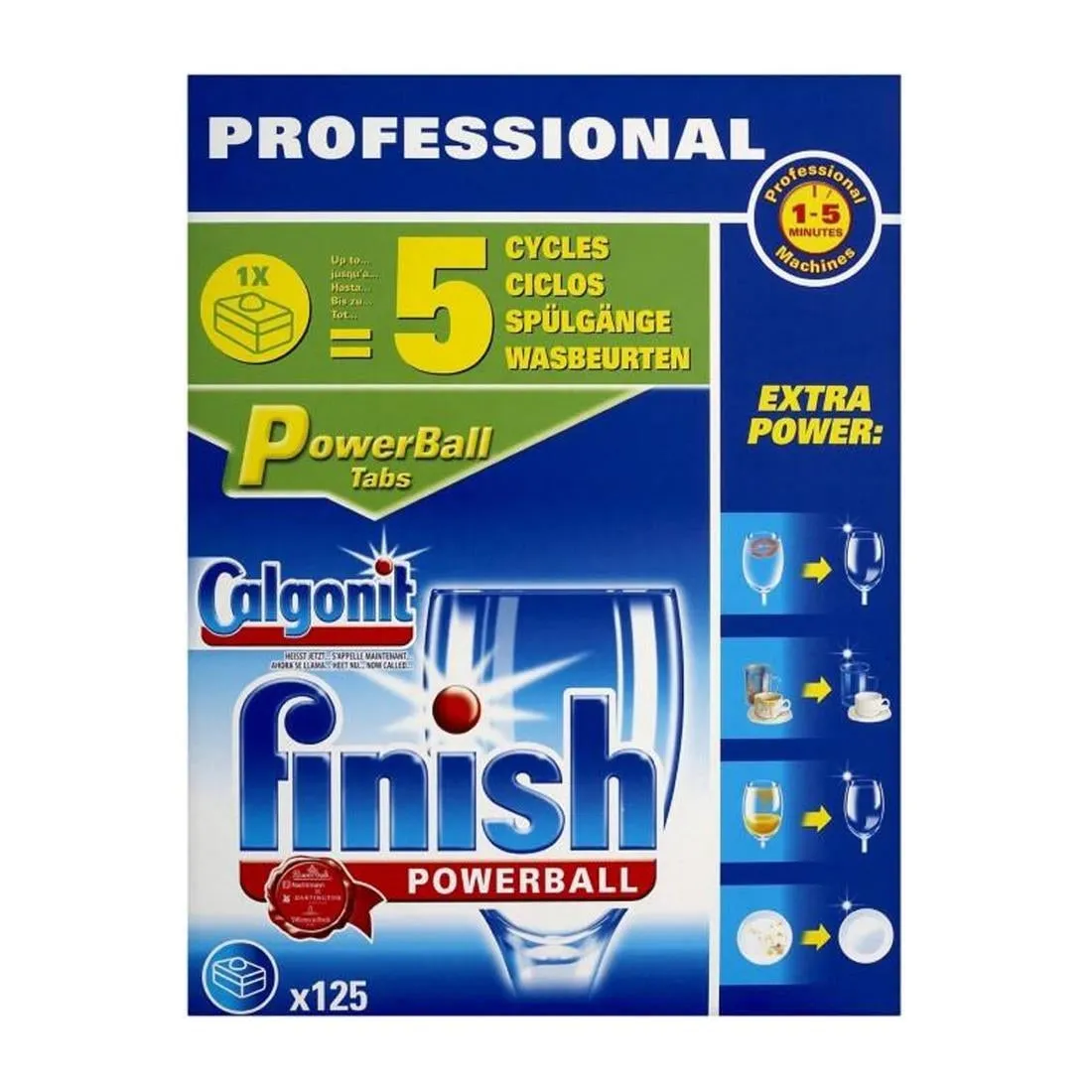 FT027 Finish Powerball Dishwasher Detergent Tablets (125 Pack)