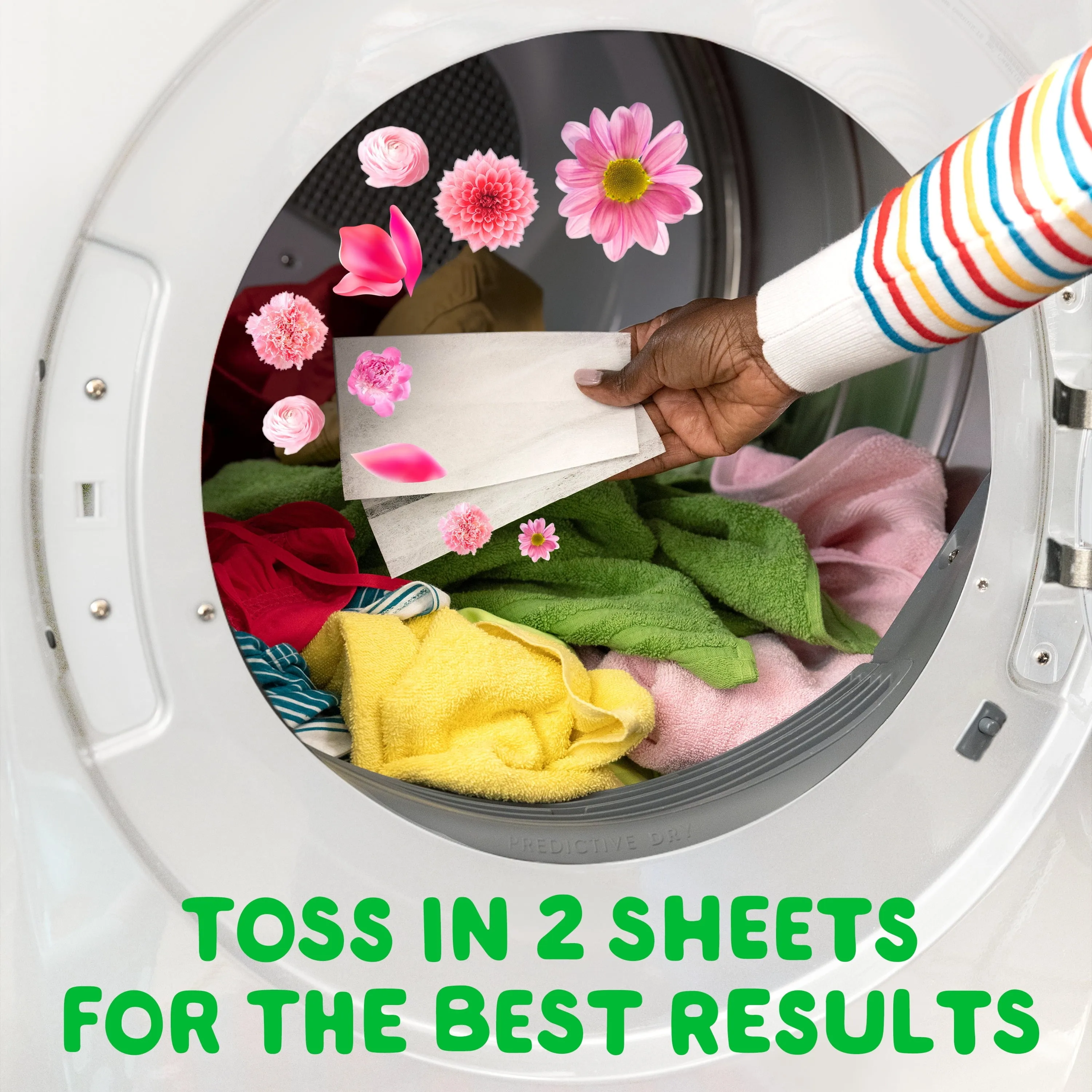 Gain Dryer Sheets, 180 Ct, Spring Daydream Fabric Softener Sheets
