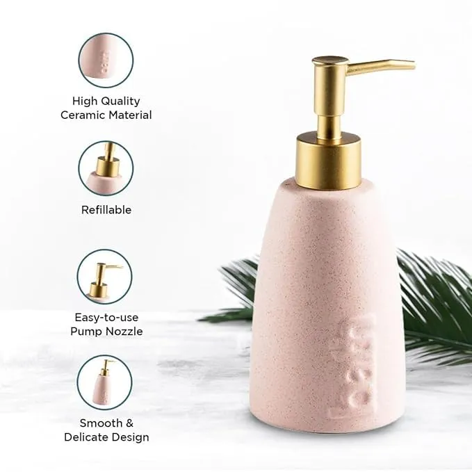 Heart Home Liquid Soap Dispenser | Handwash Soap Dispenser | Soap Dispenser for Wash Basin | Shampoo Dispenser Bottle | Bathroom Dispenser Bottle | 320 ml | Blue