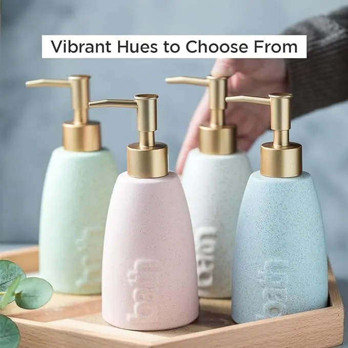 Heart Home Liquid Soap Dispenser | Handwash Soap Dispenser | Soap Dispenser for Wash Basin | Shampoo Dispenser Bottle | Bathroom Dispenser Bottle | 320 ml | Blue