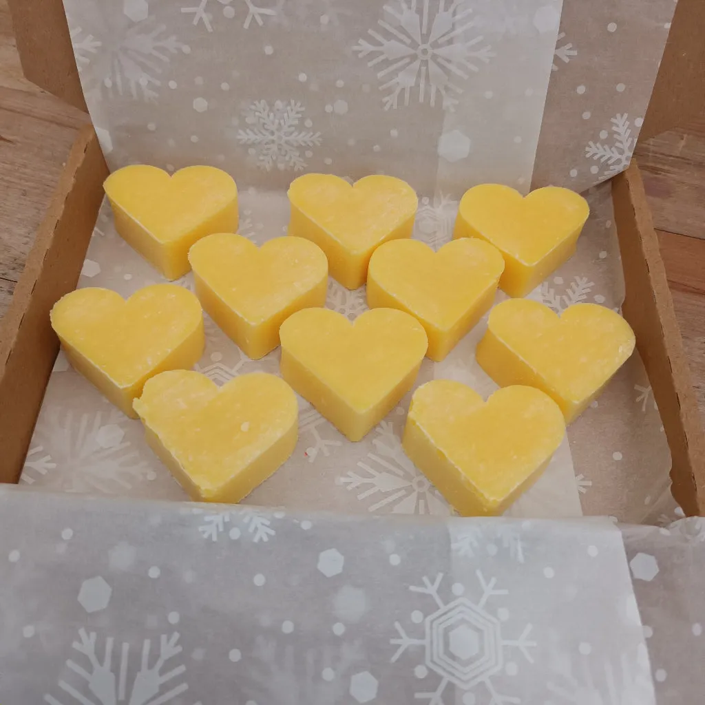 Heart Shaped Scented Guest Soaps - Box of 10 - SLS & Paraben Free - Soap Gift
