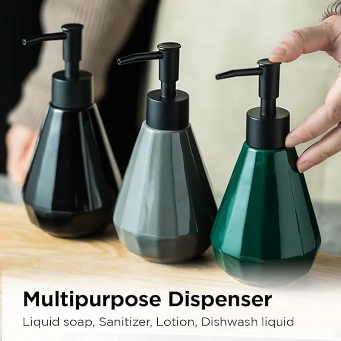 Homestic Liquid Soap Dispenser | Handwash Soap Dispenser | Soap Dispenser for Wash Basin | Shampoo Dispenser Bottle | Bathroom Dispenser Bottle | 250 ml | Gray