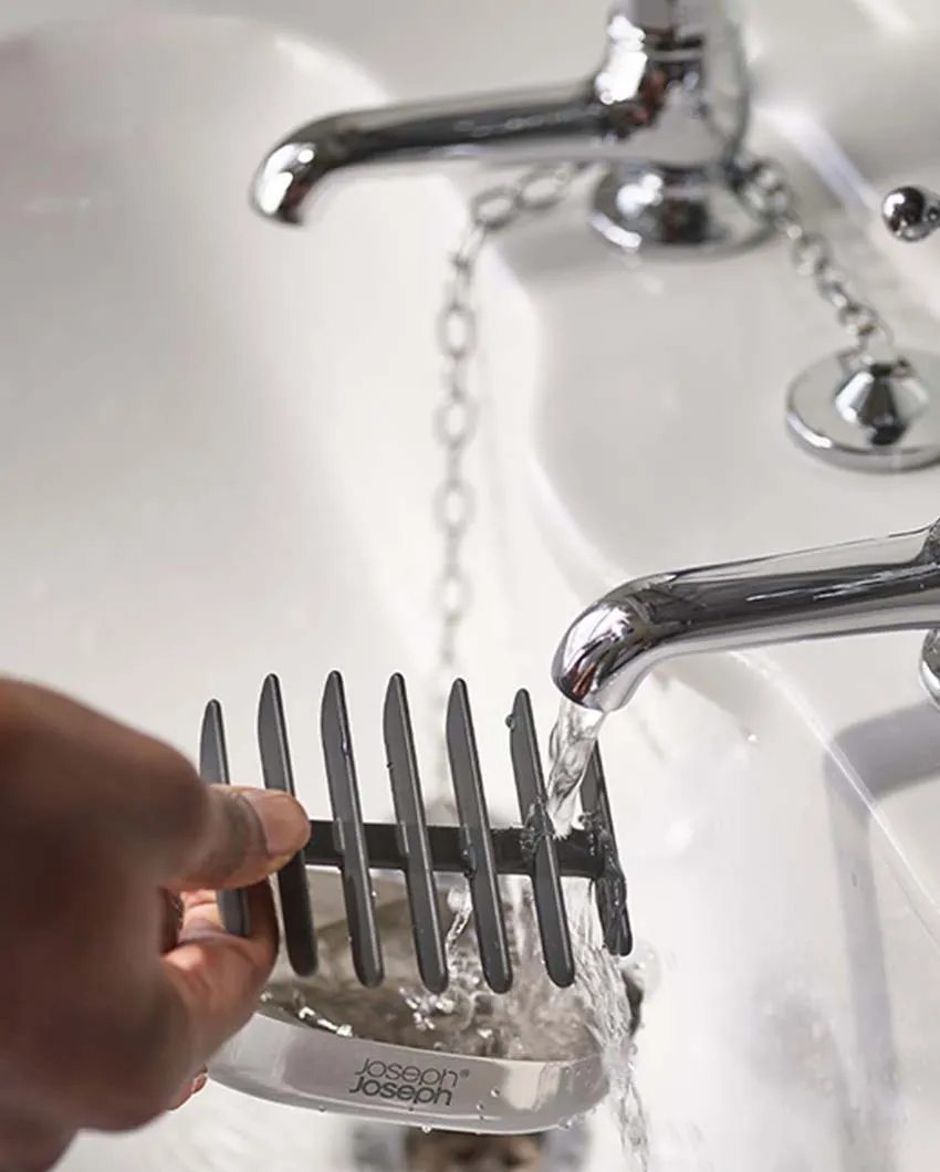 Joseph Joseph Luxe Quick-Drain Stainless Steel Soap Dish | 4.5 x 3.1 x 1 inches