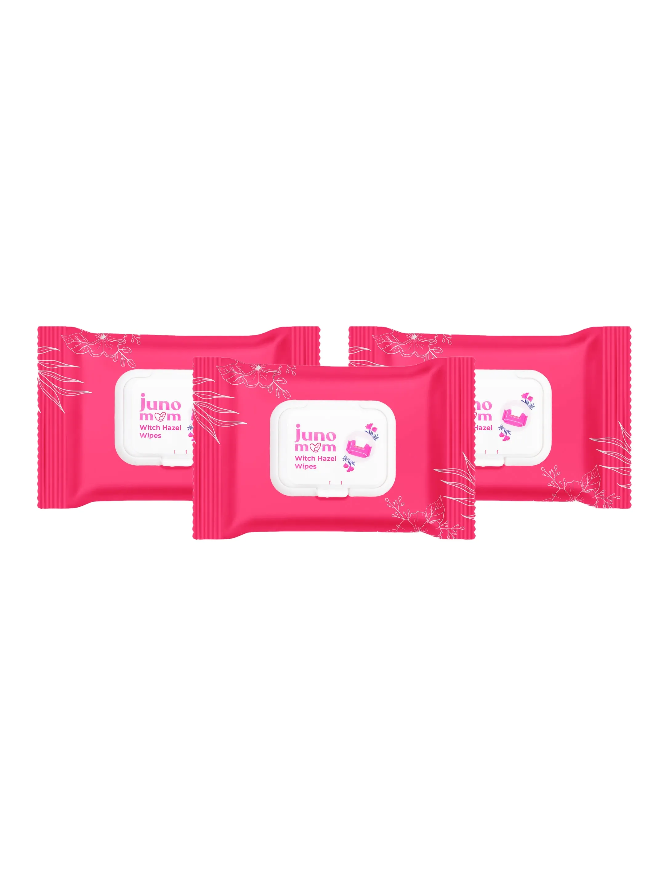 Juno Mom Witch-Hazel Wipes | 75 Pulls (Pack of 3) | Instant Cooling Wet Wipes