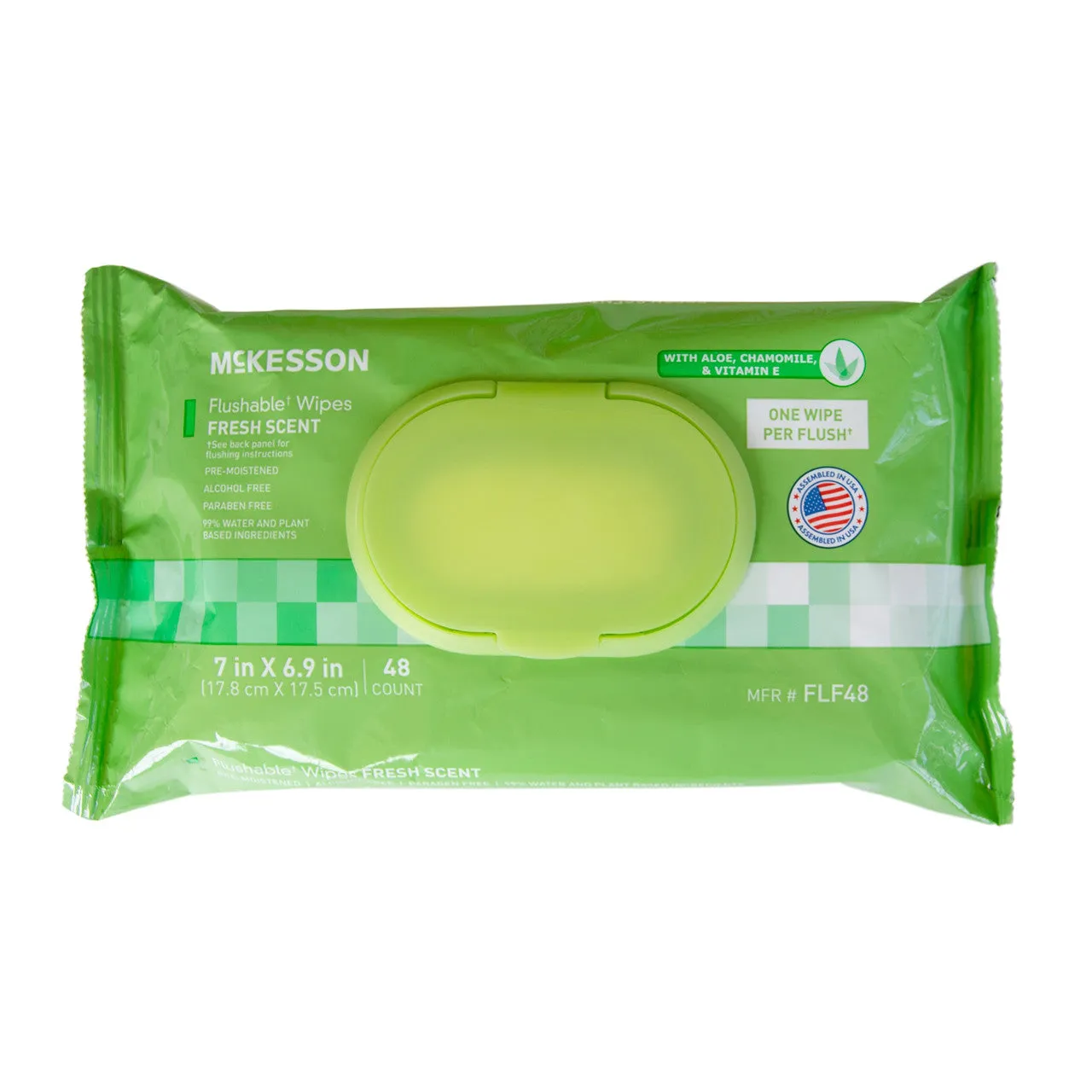 McKesson Flushable Wipes, 48ct, Case of 576