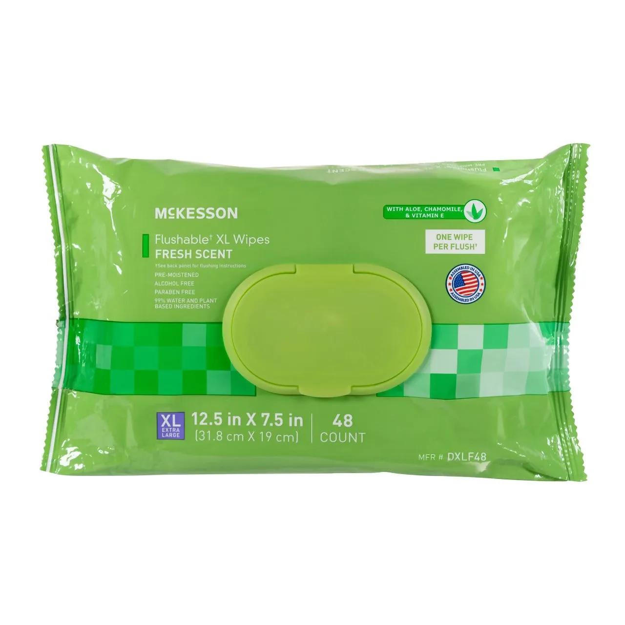 McKesson Flushable Wipes, 48ct, Case of 576