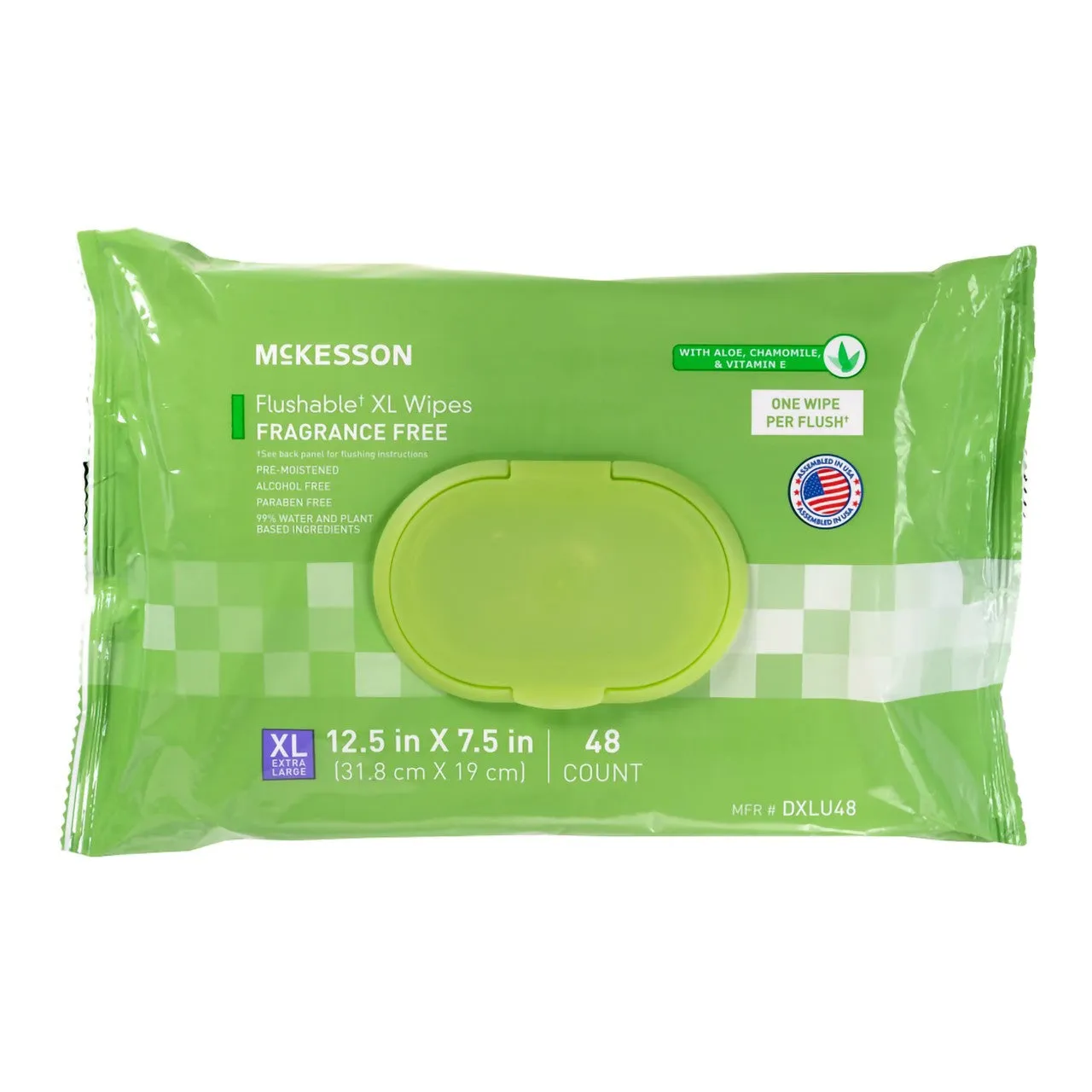 McKesson Flushable Wipes, 48ct, Case of 576