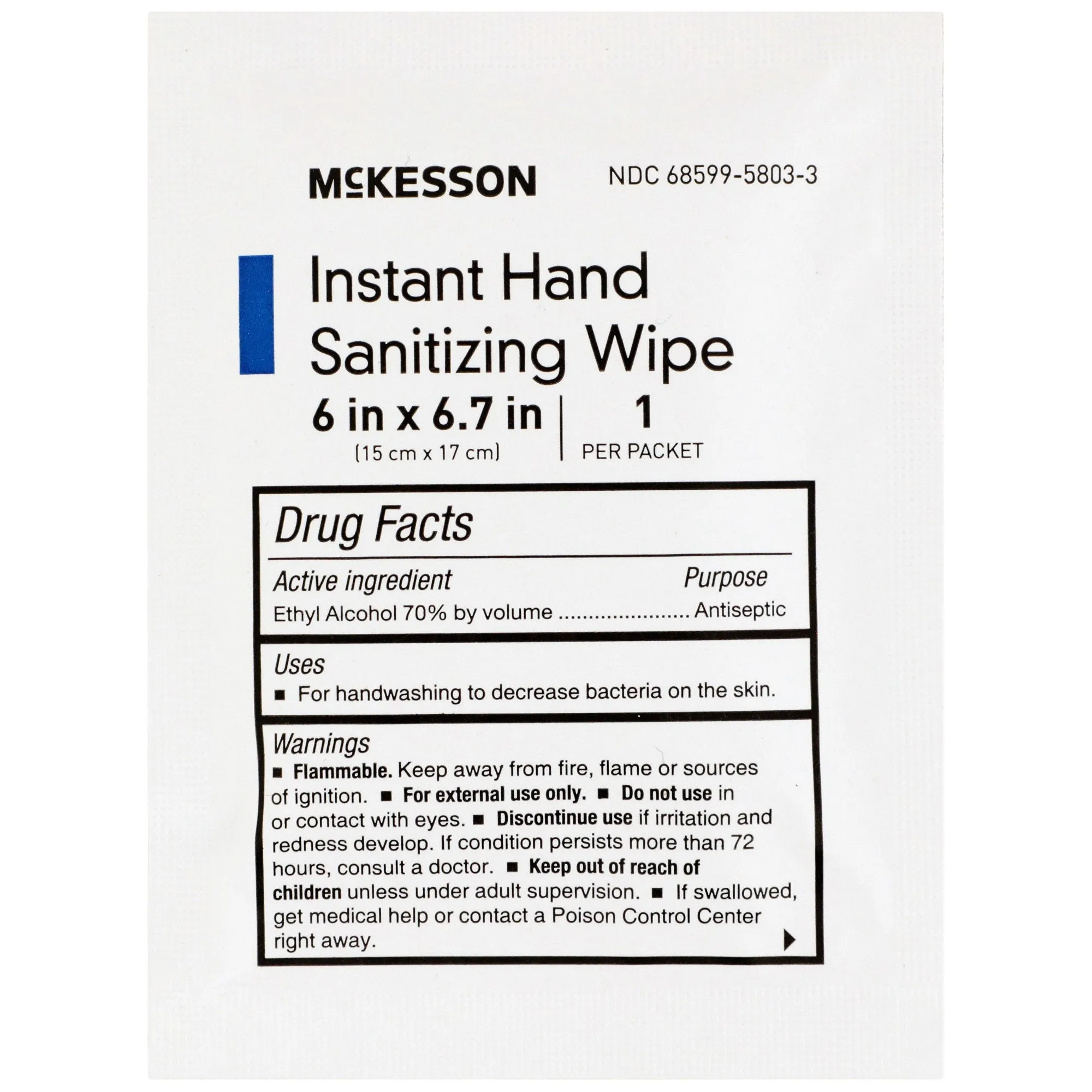McKesson Instant Hand Sanitizing Wipes