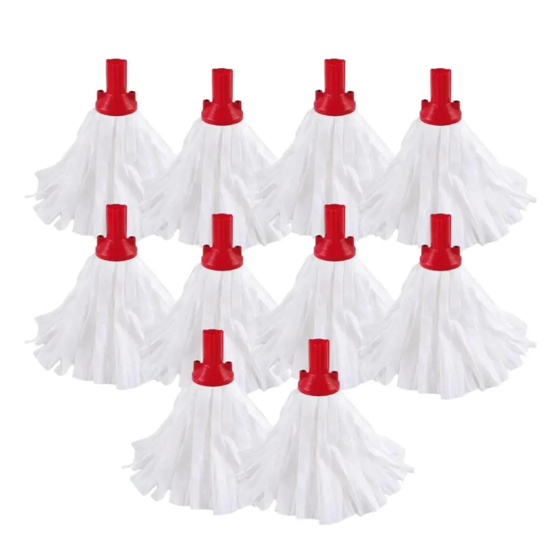 Mop Heads Replacements (10 pack)Large Big White 120g Socket Screw