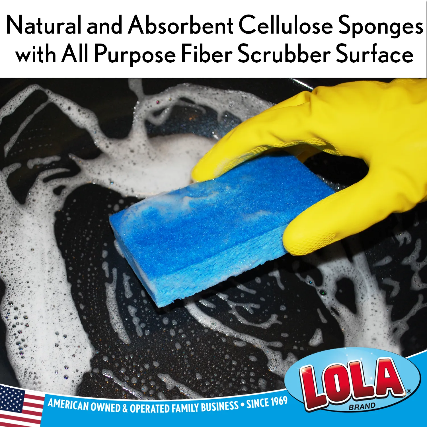 Natural Cellulose Scrub Sponges - 12 count