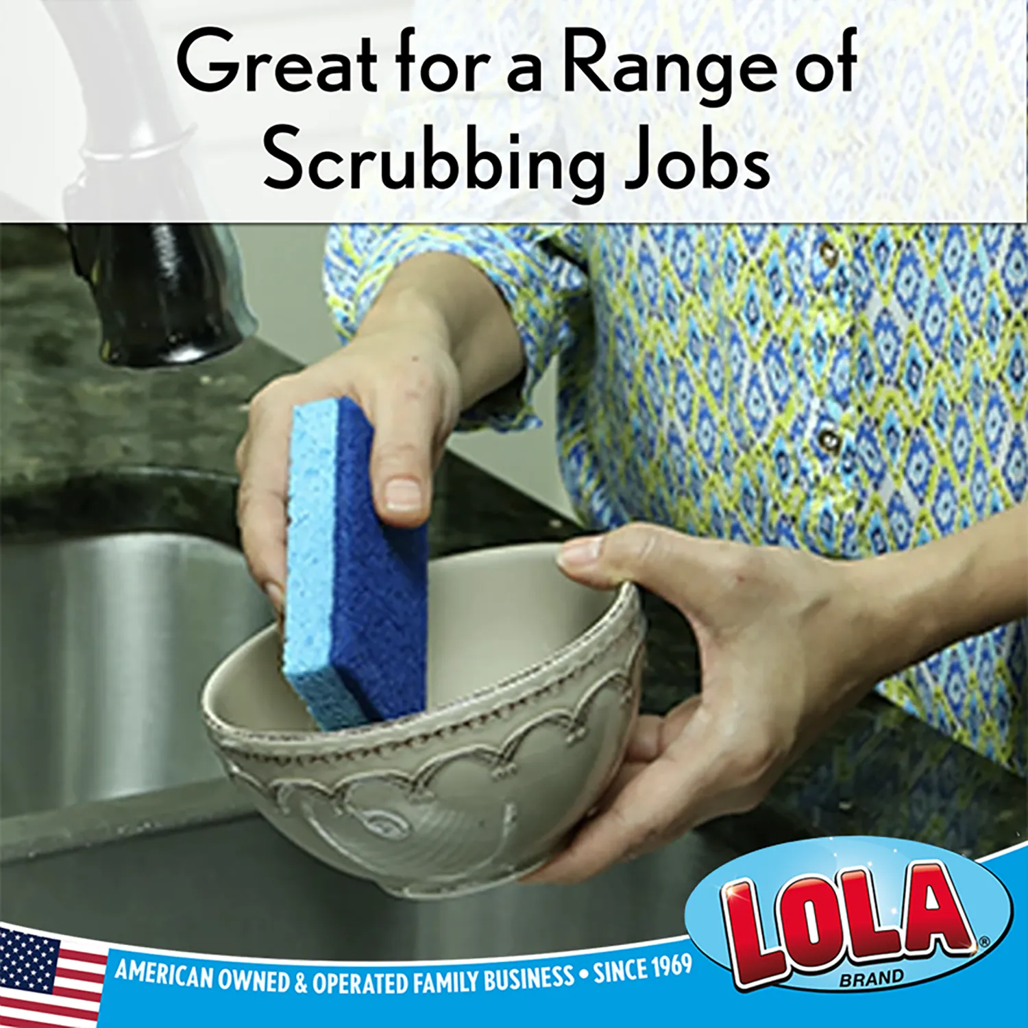 Natural Cellulose Scrub Sponges - 12 count