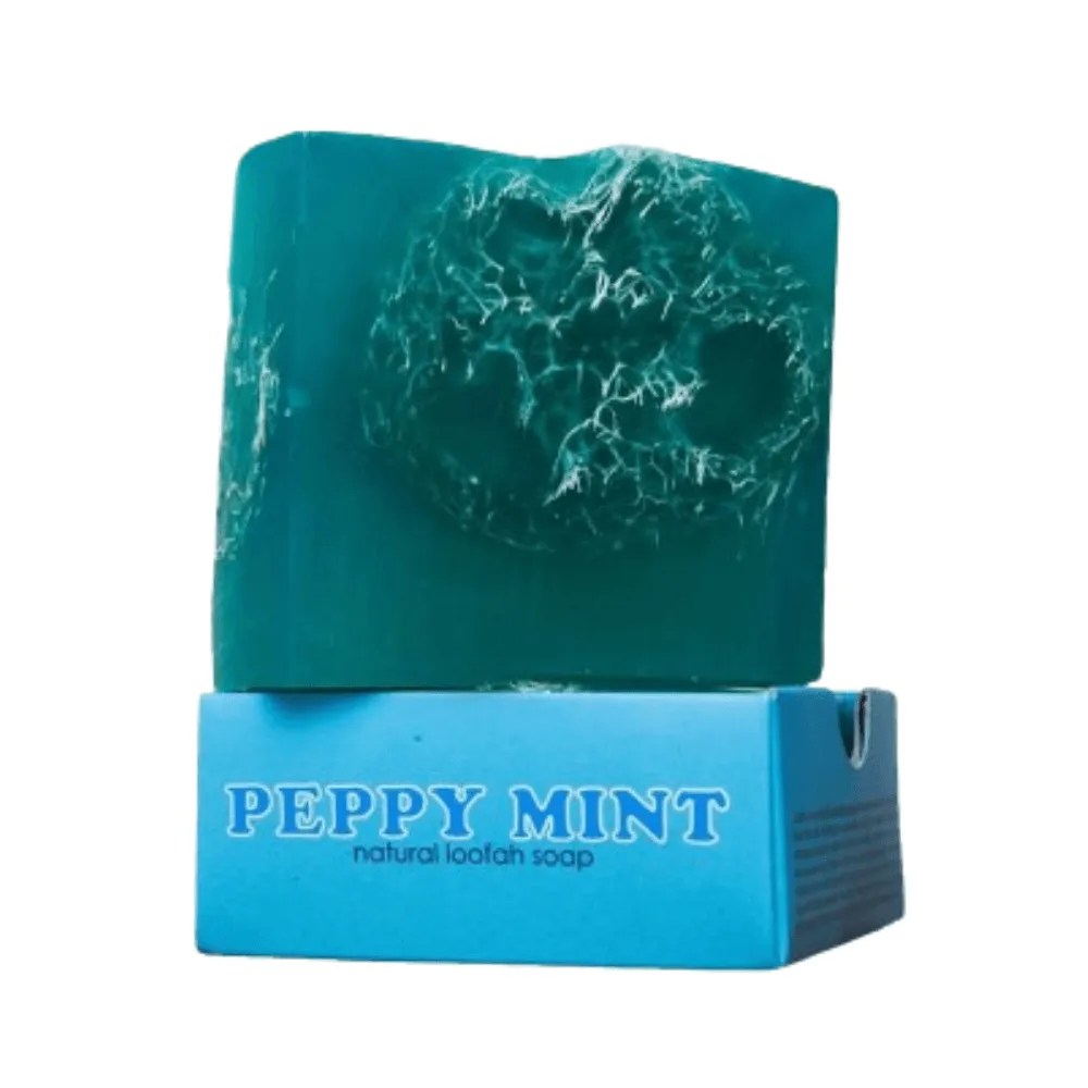 Peppy Mint Handmade Loofah Soap 150 gm