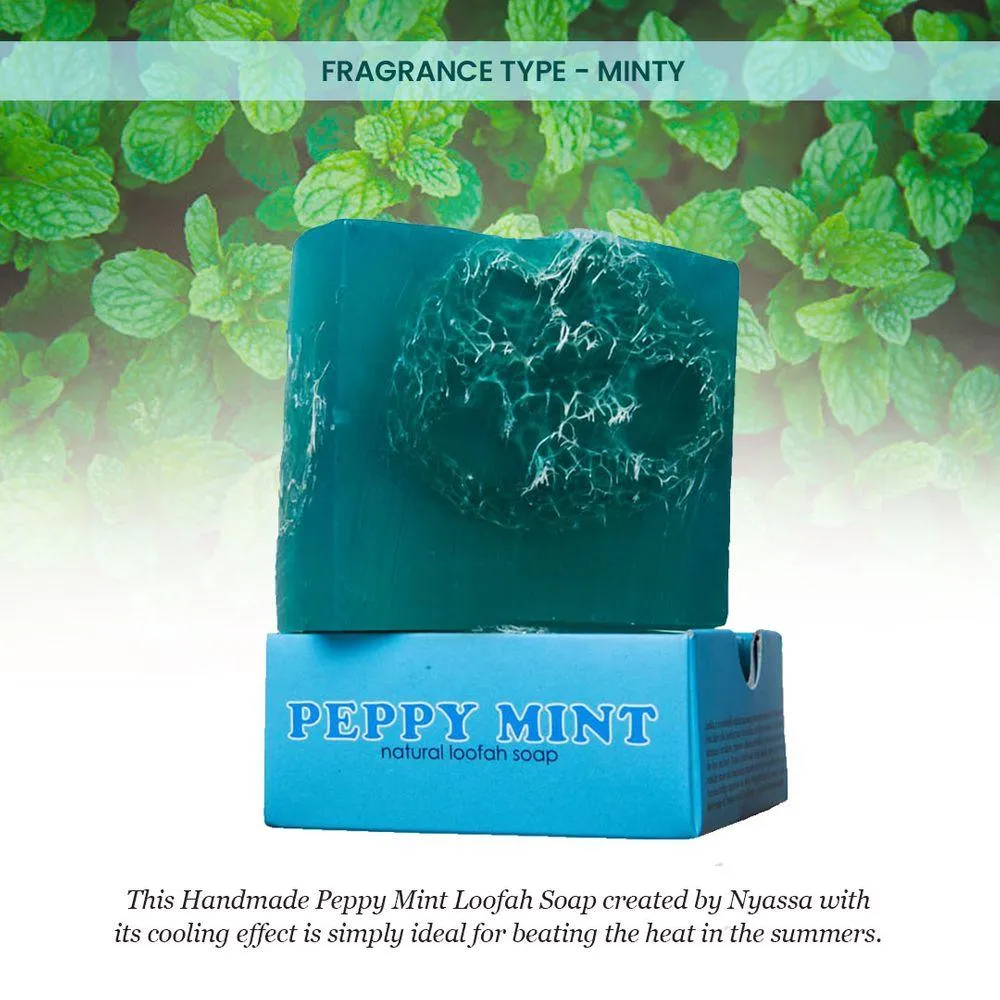 Peppy Mint Handmade Loofah Soap 150 gm